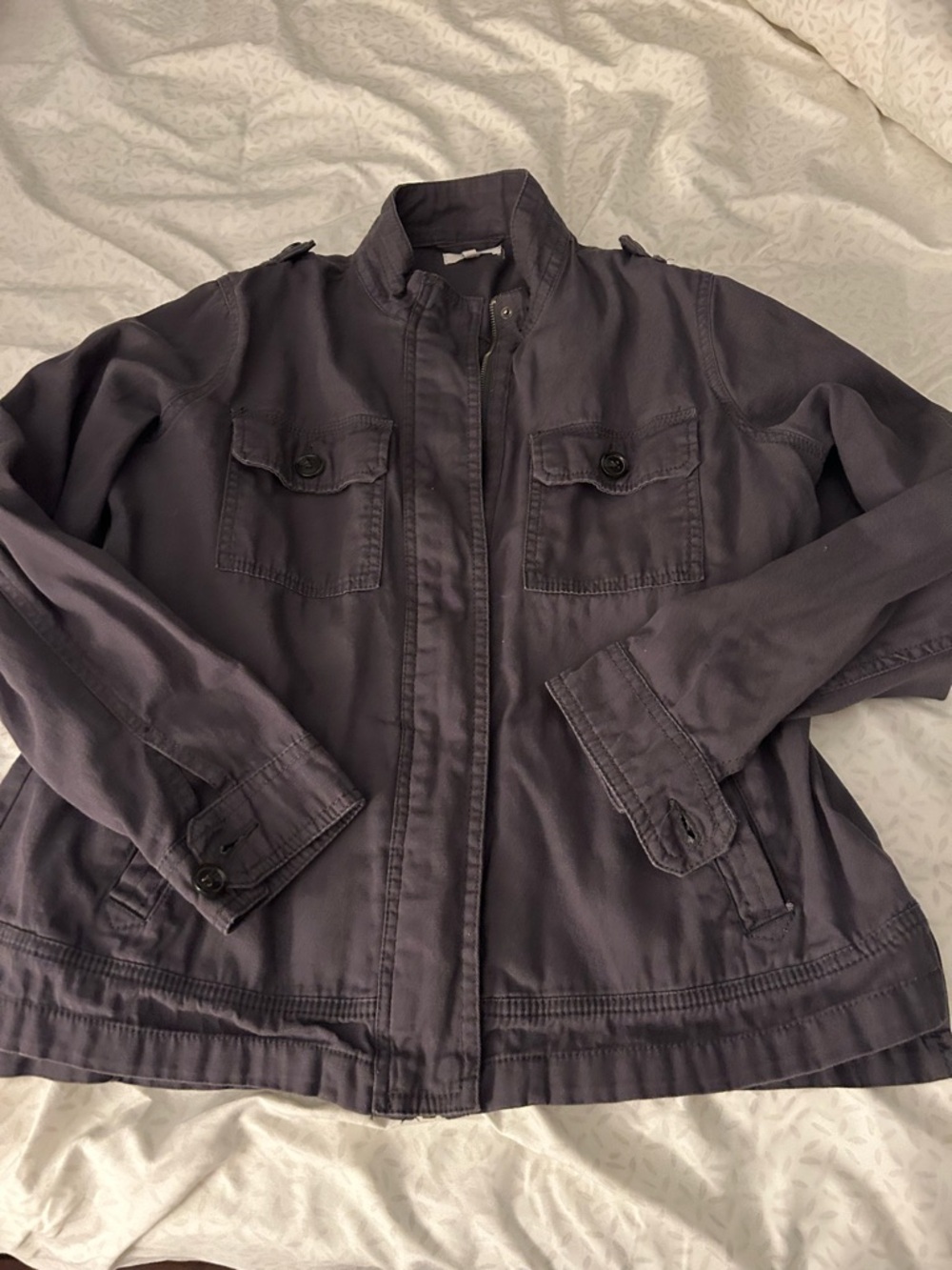 Maurices Women's Casual Utility Jacket in Dark Gray